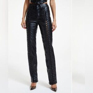 COPY - Good American Leather Lace Up Pant